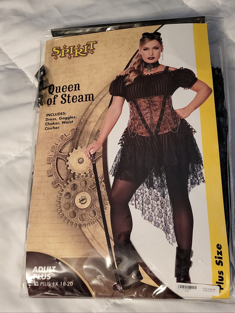 Spirit Plus Size Steampunk Queen Costume - Black & Brown